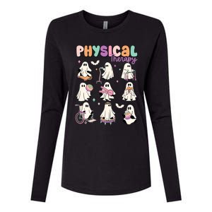 Physical Therapy Halloween Ghost Doctor Physical Ghost Nurse Gift Womens Cotton Relaxed Long Sleeve T-Shirt