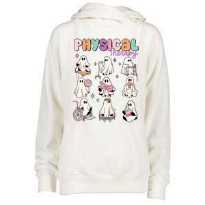 Physical Therapy Halloween Ghost Doctor Physical Ghost Nurse Gift Womens Funnel Neck Pullover Hood