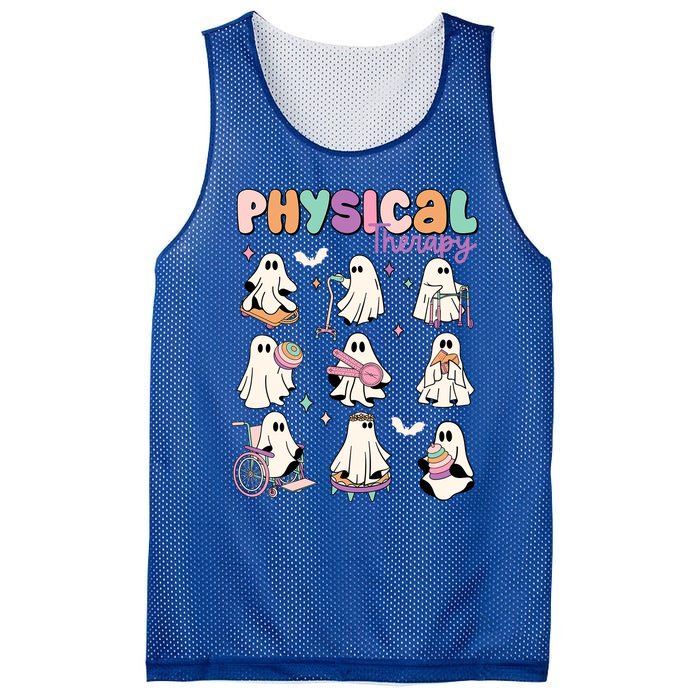 Physical Therapy Halloween Ghost Doctor Physical Ghost Nurse Gift Mesh Reversible Basketball Jersey Tank