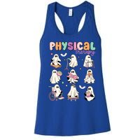 Physical Therapy Halloween Ghost Doctor Physical Ghost Nurse Gift Women's Racerback Tank