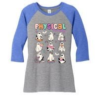 Physical Therapy Halloween Ghost Doctor Physical Ghost Nurse Gift Women's Tri-Blend 3/4-Sleeve Raglan Shirt