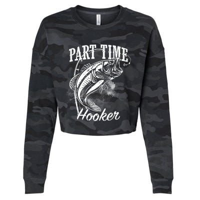 Part Time Hooker Fishing Cropped Pullover Crew