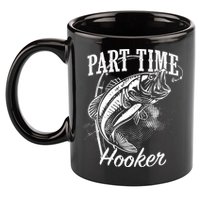 Part Time Hooker Fishing 11oz C Handle Ceramic Mug