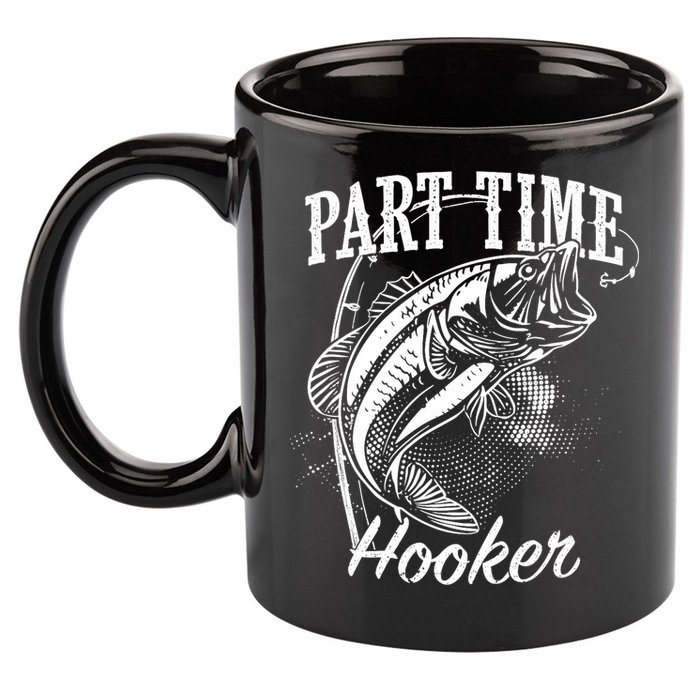 Part Time Hooker Fishing 11oz C Handle Ceramic Mug