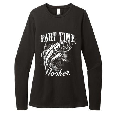 Part Time Hooker Fishing Womens CVC Long Sleeve Shirt