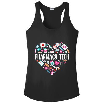 Pharmacy Technician Heart Certified Pharm Tech Pharmacist Ladies PosiCharge Competitor Racerback Tank