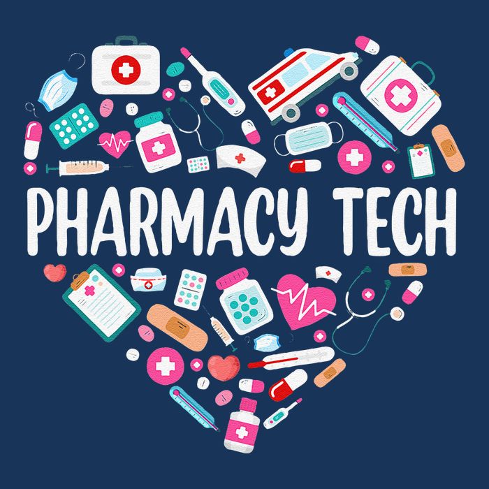 Pharmacy Technician Heart Certified Pharm Tech Pharmacist Sweatshirt