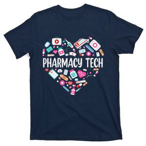 Pharmacy Technician Heart Certified Pharm Tech Pharmacist T-Shirt