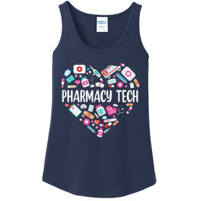 Pharmacy Technician Heart Certified Pharm Tech Pharmacist Ladies Essential Tank