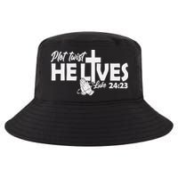 Plot Twist He Lives Luke 2423 Christian God Easter Funny Cool Comfort Performance Bucket Hat