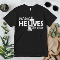 Plot Twist He Lives Luke 2423 Christian God Easter Funny Premium T-Shirt