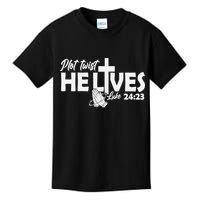 Plot Twist He Lives Luke 2423 Christian God Easter Funny Kids T-Shirt
