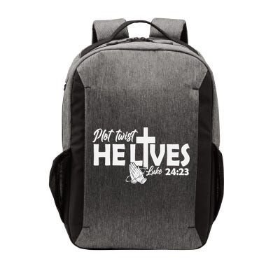 Plot Twist He Lives Luke 2423 Christian God Easter Funny Vector Backpack