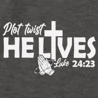 Plot Twist He Lives Luke 2423 Christian God Easter Funny Vector Backpack