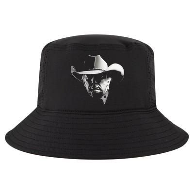 President Trump Head Cowboy Usa 2024 Vote Election Us Maga Cool Comfort Performance Bucket Hat