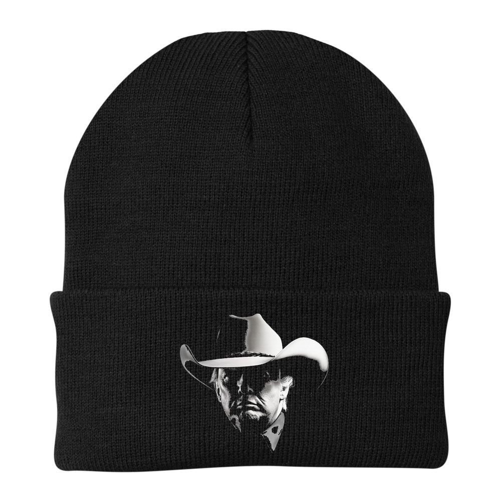 President Trump Head Cowboy Usa 2024 Vote Election Us Maga Beanie