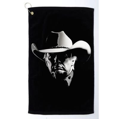 President Trump Head Cowboy Usa 2024 Vote Election Us Maga Golf Towel