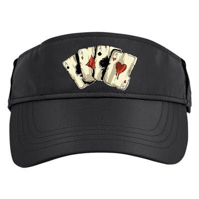 Poker Texas Hold'Em Gambling Casino 4 Aces Poker Adult Drive Performance Visor