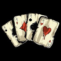 Poker Texas Hold'Em Gambling Casino 4 Aces Poker 16 in Basic Backpack