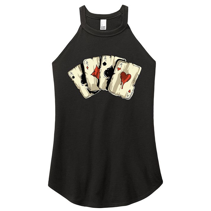 Poker Texas Hold'Em Gambling Casino 4 Aces Poker Women's Perfect Tri Rocker Tank