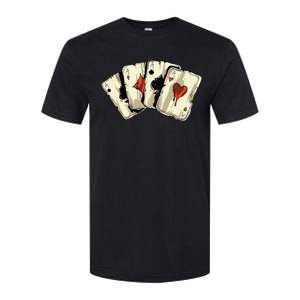 Poker Texas Hold'Em Gambling Casino 4 Aces Poker Softstyle® CVC T-Shirt