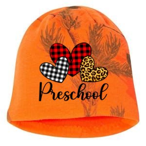 Preschool Teacher Happy Valentines Day Red Plaid Leopard Meaningful Gift Kati - Camo Knit Beanie