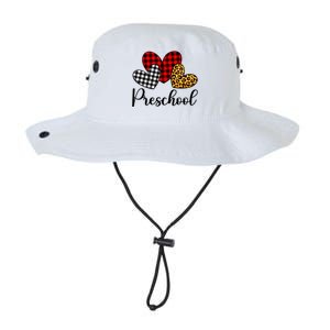 Preschool Teacher Happy Valentines Day Red Plaid Leopard Meaningful Gift Legacy Cool Fit Booney Bucket Hat