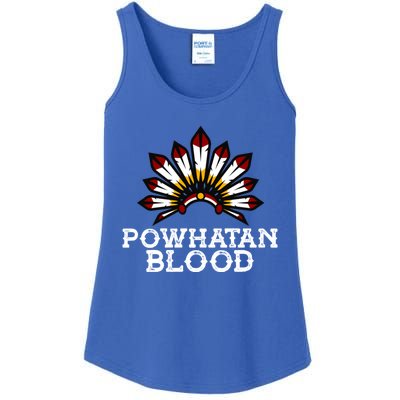 Powhatan Tribe Headdress Proud Native American Powhatan Gift Ladies Essential Tank