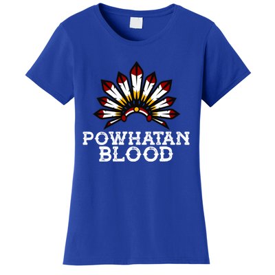 Powhatan Tribe Headdress Proud Native American Powhatan Gift Women's T-Shirt