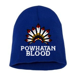 Powhatan Tribe Headdress Proud Native American Powhatan Gift Short Acrylic Beanie