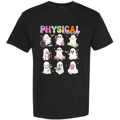 Physical Therapy Halloween Boo Ghost Spooky Season Garment-Dyed Heavyweight T-Shirt