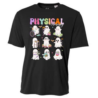 Physical Therapy Halloween Boo Ghost Spooky Season Cooling Performance Crew T-Shirt