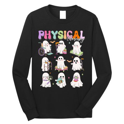 Physical Therapy Halloween Boo Ghost Spooky Season Long Sleeve Shirt