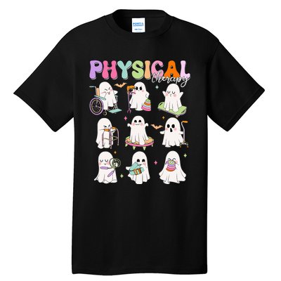 Physical Therapy Halloween Boo Ghost Spooky Season Tall T-Shirt