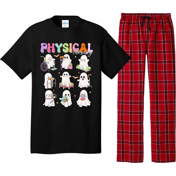 Physical Therapy Halloween Boo Ghost Spooky Season Pajama Set