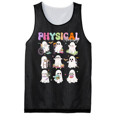 Physical Therapy Halloween Boo Ghost Spooky Season Mesh Reversible Basketball Jersey Tank