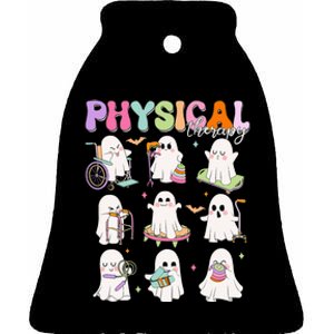 Physical Therapy Halloween Boo Ghost Spooky Season Ceramic Bell Ornament