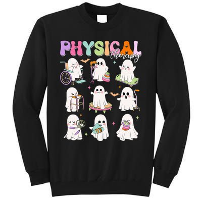 Physical Therapy Halloween Boo Ghost Spooky Season Tall Sweatshirt