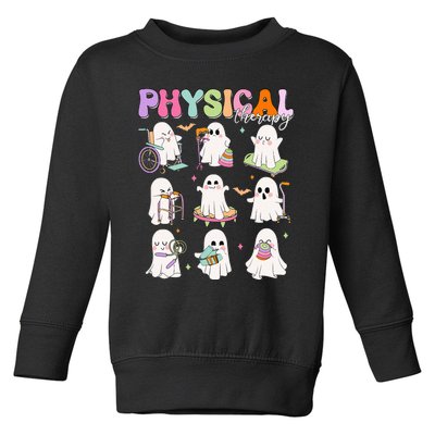 Physical Therapy Halloween Boo Ghost Spooky Season Toddler Sweatshirt