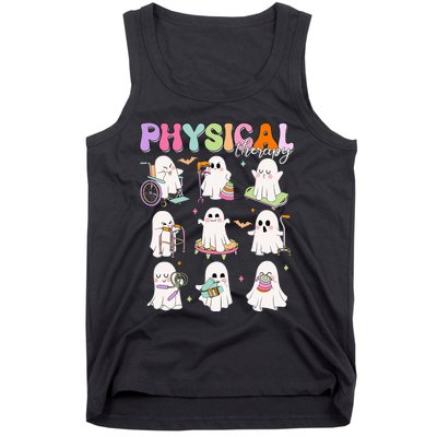 Physical Therapy Halloween Boo Ghost Spooky Season Tank Top