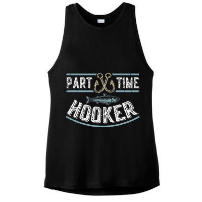 Part Time Hooker Fishing Ladies PosiCharge Tri-Blend Wicking Tank