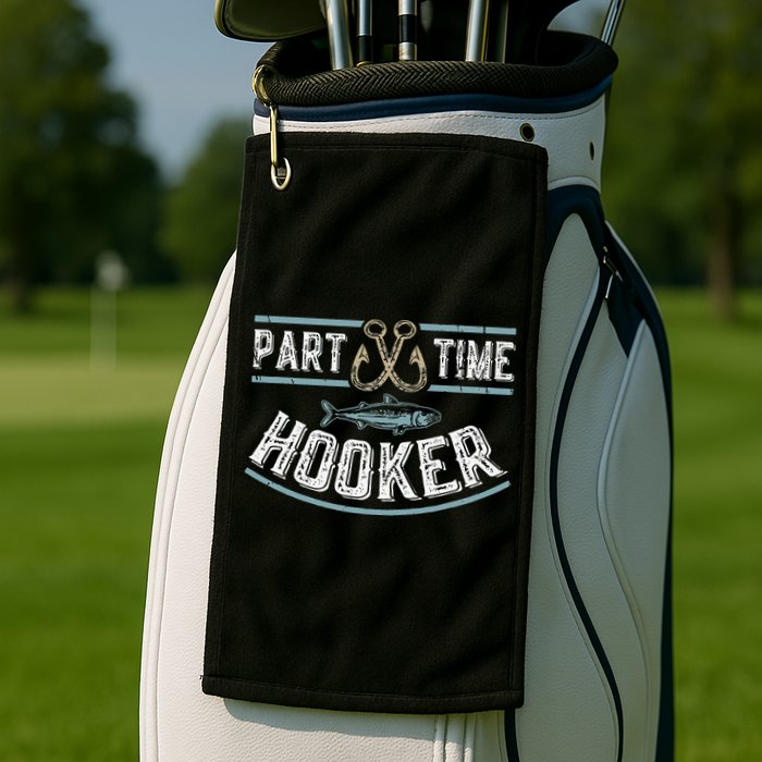 Part Time Hooker Fishing Golf Towel