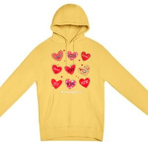 Principal Teacher Hearts Valentine Valentines Day Quote Cool Gift Premium Pullover Hoodie