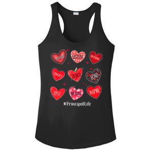 Principal Teacher Hearts Valentine Valentines Day Quote Cool Gift Ladies PosiCharge Competitor Racerback Tank