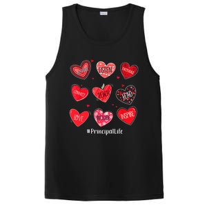 Principal Teacher Hearts Valentine Valentines Day Quote Cool Gift PosiCharge Competitor Tank