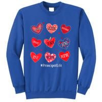 Principal Teacher Hearts Valentine Valentines Day Quote Cool Gift Sweatshirt