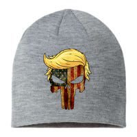 Punisher Trump Hair Felon Conviction Sustainable Beanie