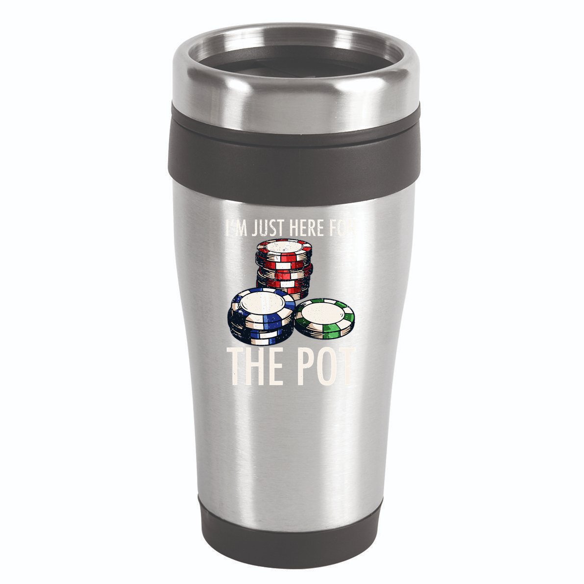 Poker Texas Hold'em Gambling Pot Cards Player Gift 16oz Travel Tumbler