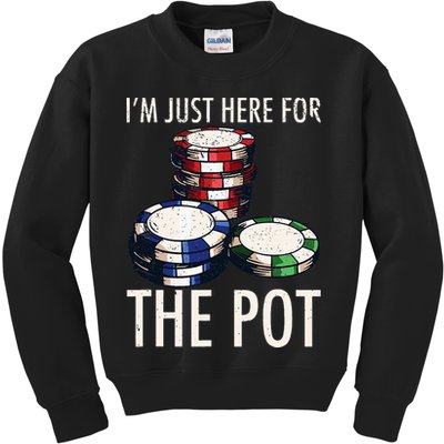 Poker Texas Hold'em Gambling Pot Cards Player Gift Kids Sweatshirt