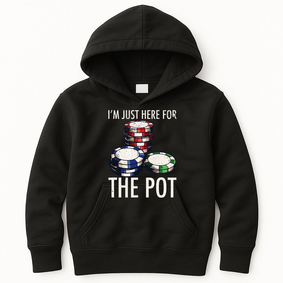 Poker Texas Hold'em Gambling Pot Cards Player Gift Kids Hoodie